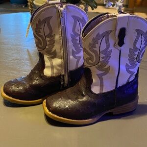 Roper Toddlers Size 8 Zip Up Western Boots